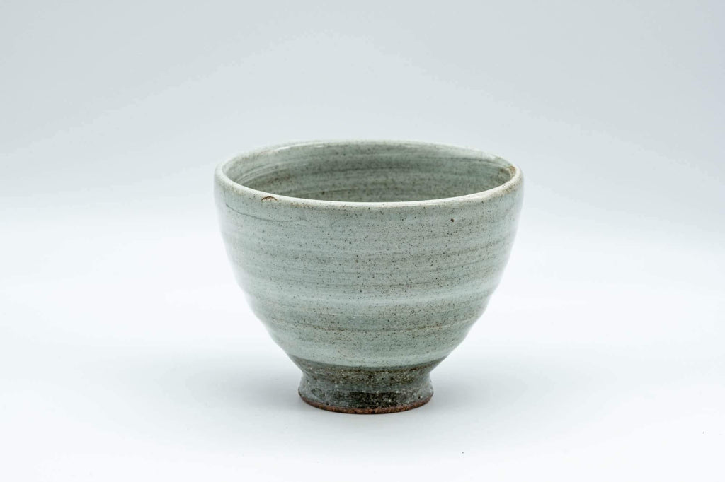 Japanese Teacup - Spiral Glaze Grey and White Yunomi - 180ml
