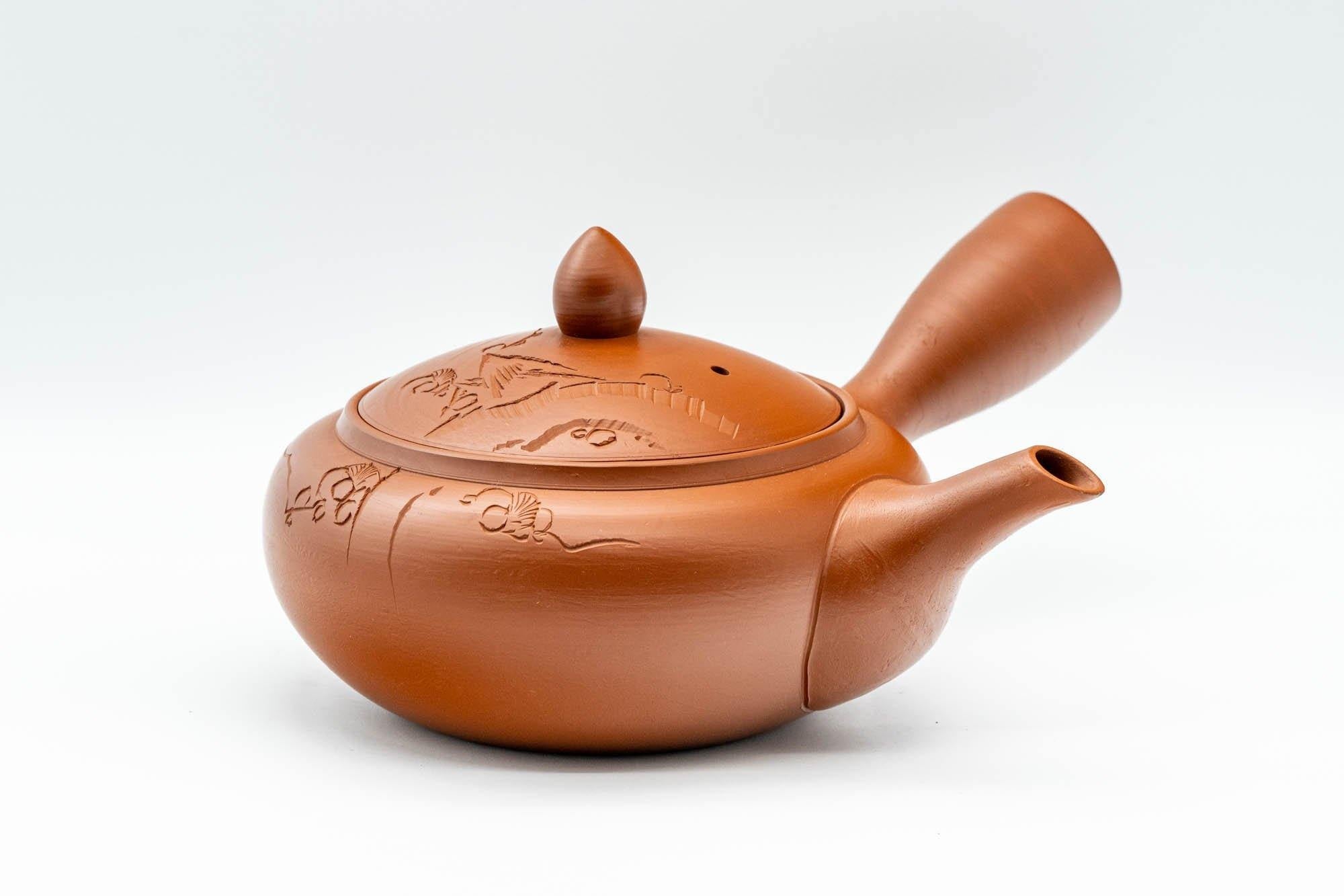 Japanese Kyusu - Engraved Tokoname-yaki Debeso Teapot - 325ml