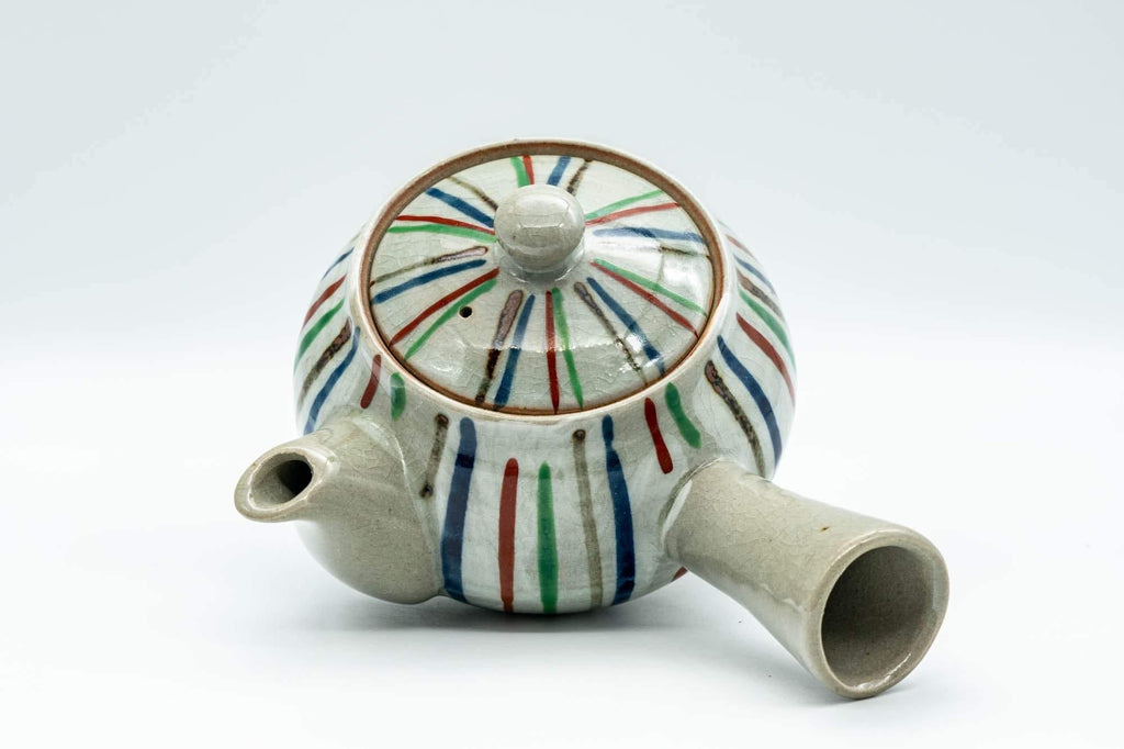 Japanese Kyusu - Multi-Colour Striped Debeso Teapot - 350ml