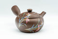Japanese Kyusu - Floral Pattern Clay Teapot with Fine Mesh Strainer - 400ml