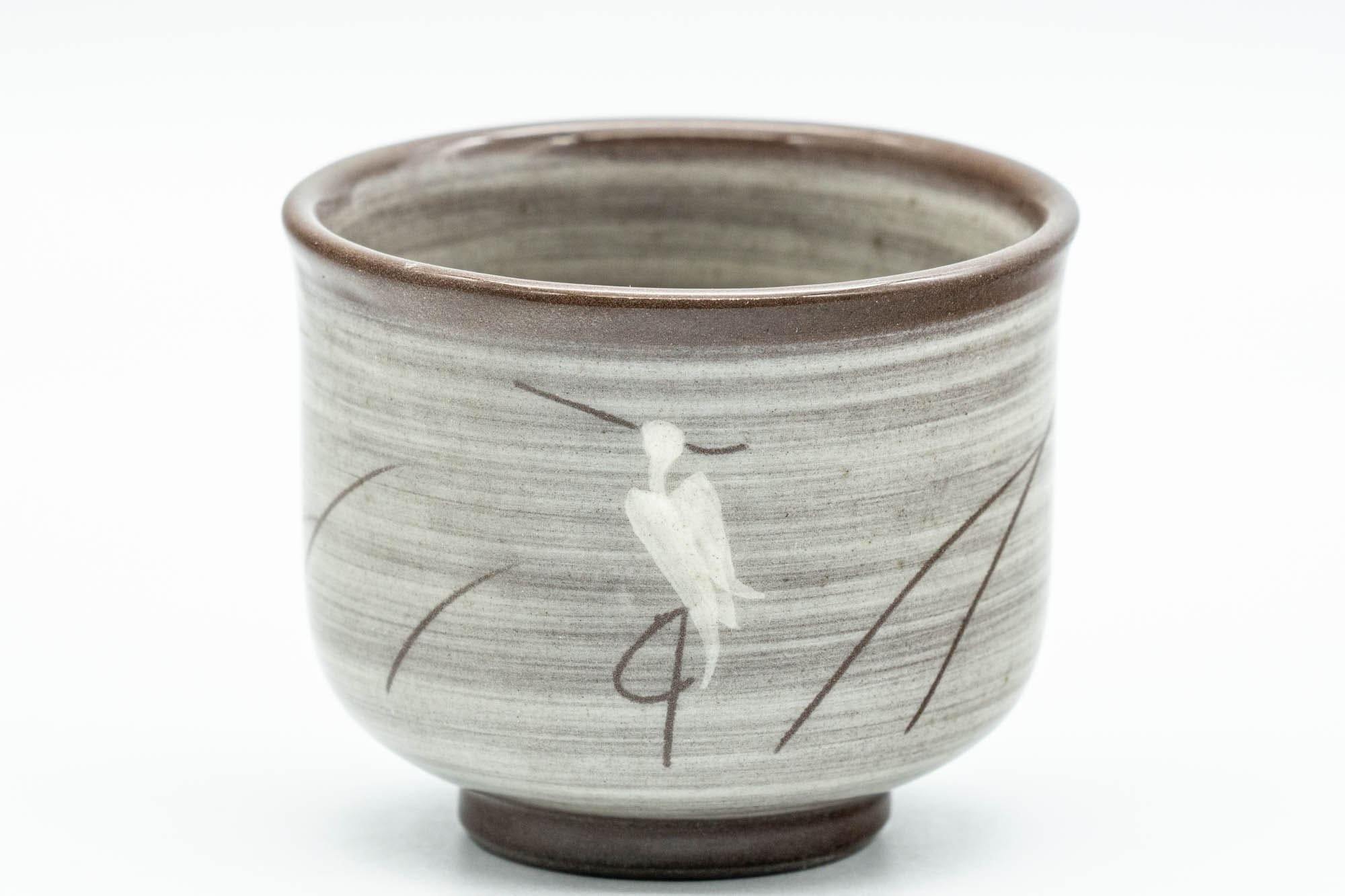 Japanese Teacups - Pair of Egret Utsutsugawa-yaki Guinomi - 50ml