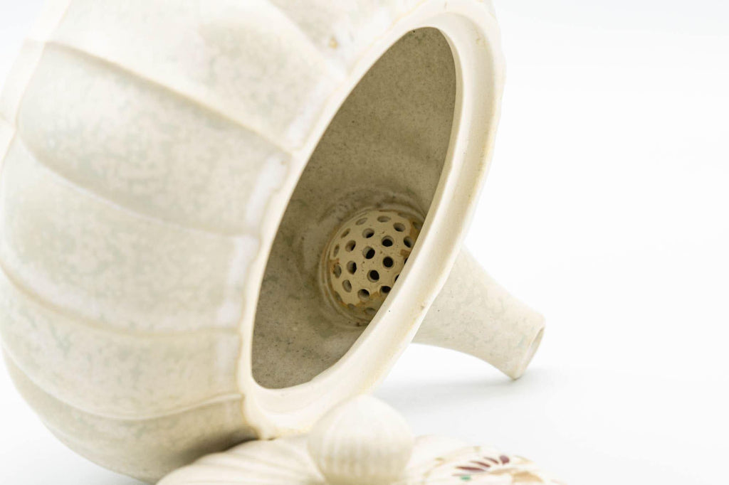 Japanese Kyusu - Floral Pumpkin-shaped Debeso Teapot - 300ml