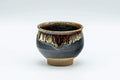 Japanese Teacup - Black and Brown Drip-Glazed Yunomi - 70ml