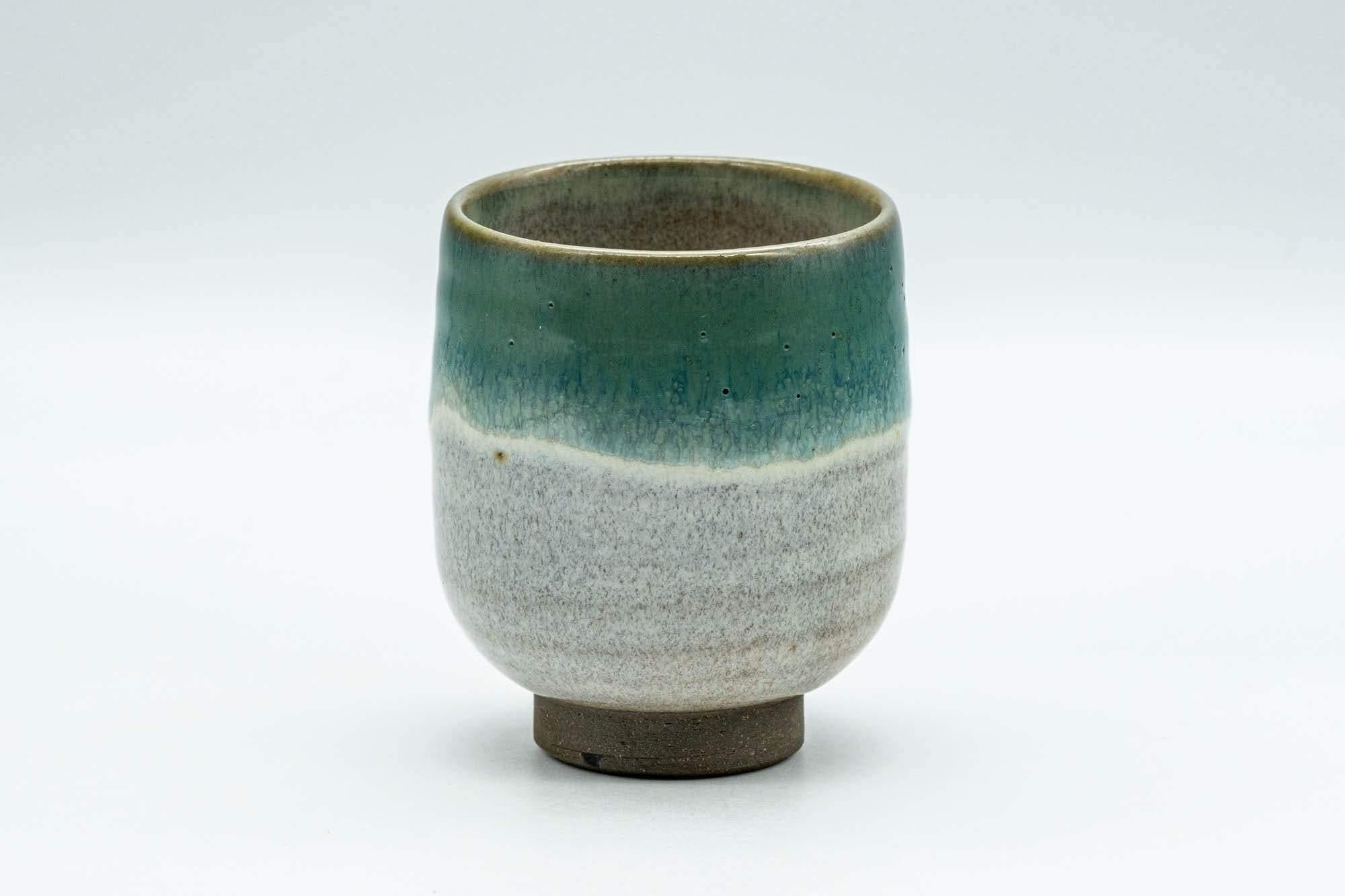 Japanese Teacup - Green Drip-Glazed Agano-yaki Yunomi - 100ml
