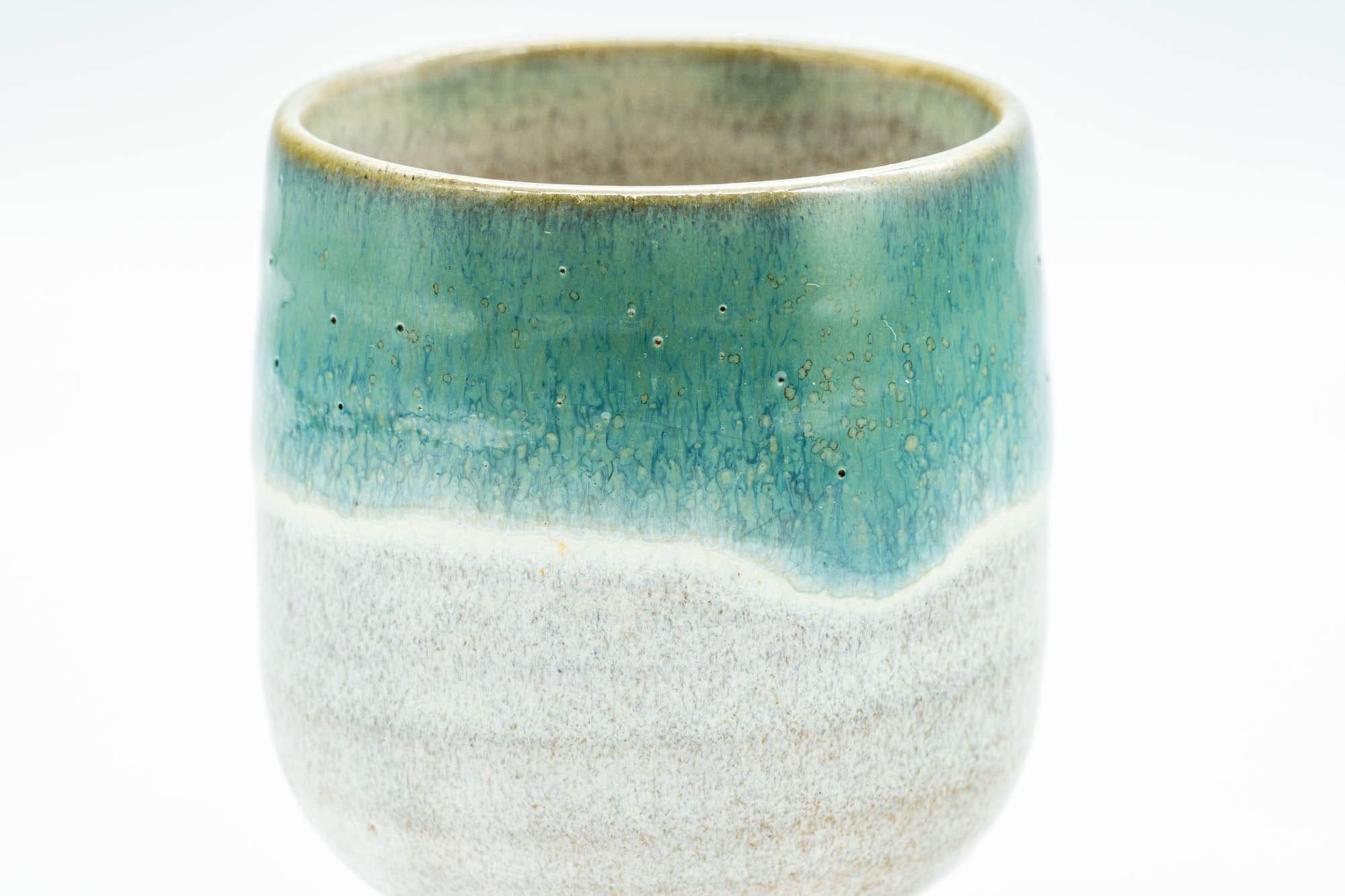 Japanese Teacup - Green Drip-Glazed Agano-yaki Yunomi - 100ml