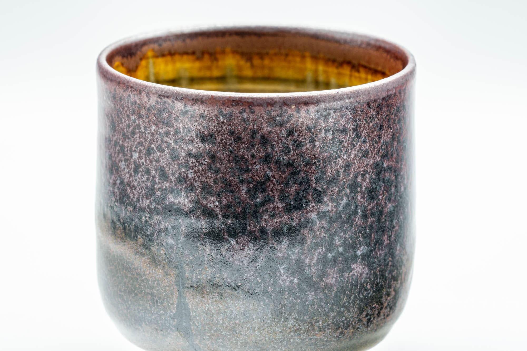 Japanese Teacup - Purple Tenmoku and Drip-Glazed Yunomi - 180ml