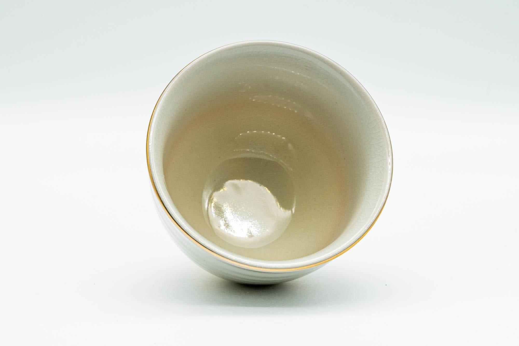Japanese Teacup - Floral Gold Kyo-yaki Yunomi - 110ml