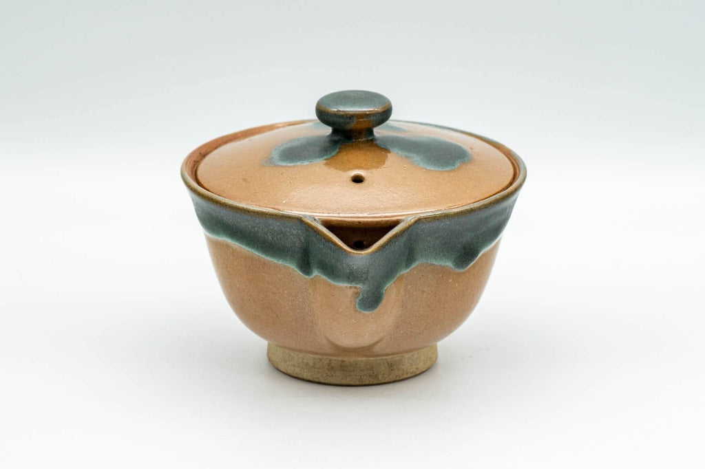 Japanese Houhin - Blue-Green Drip Glazed Agano-yaki Do-ake Teapot - 160ml
