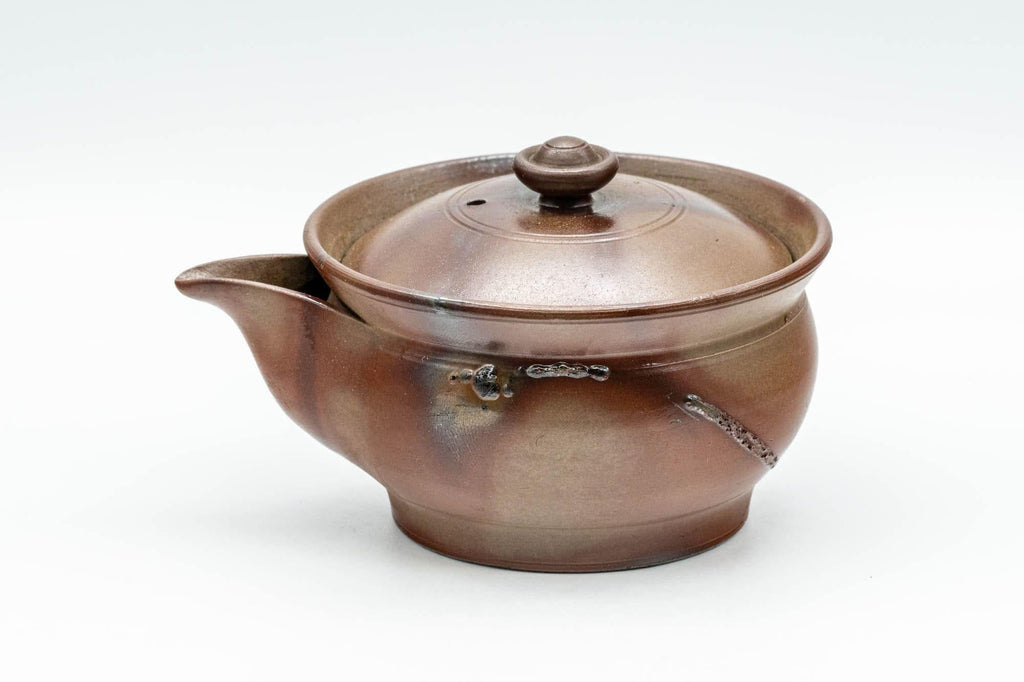 Japanese Houhin - 柴岡陶泉堂 Shibaoka Tosendou Hidasuki Bizen-yaki Do-ake Teapot - 120ml