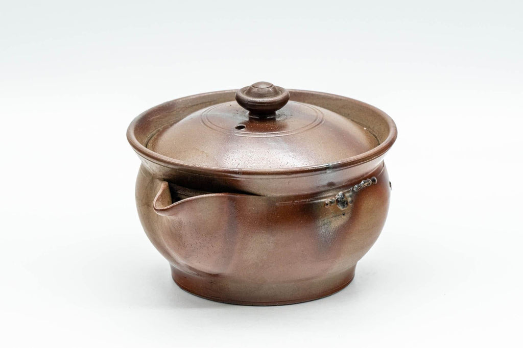 Japanese Houhin - 柴岡陶泉堂 Shibaoka Tosendou Hidasuki Bizen-yaki Do-ake Teapot - 120ml