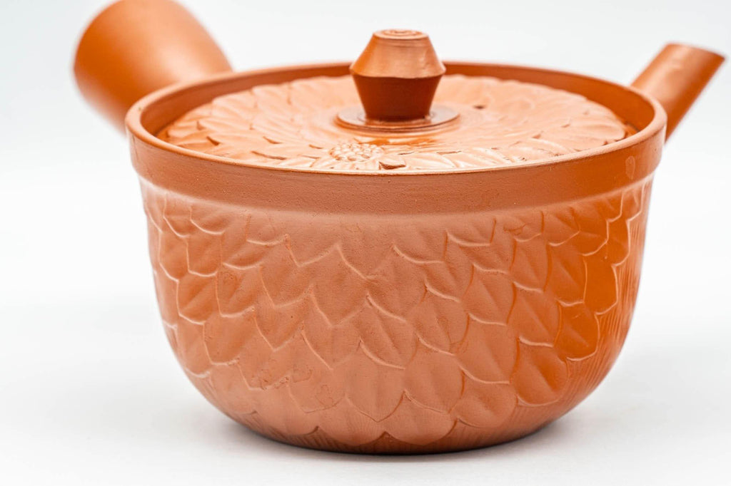 Japanese Kyusu - Floral Patterned Tokoname-yaki Teapot - 240ml