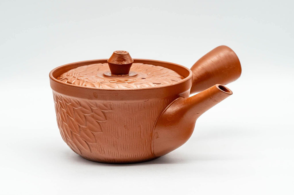 Japanese Kyusu - Floral Patterned Tokoname-yaki Teapot - 240ml