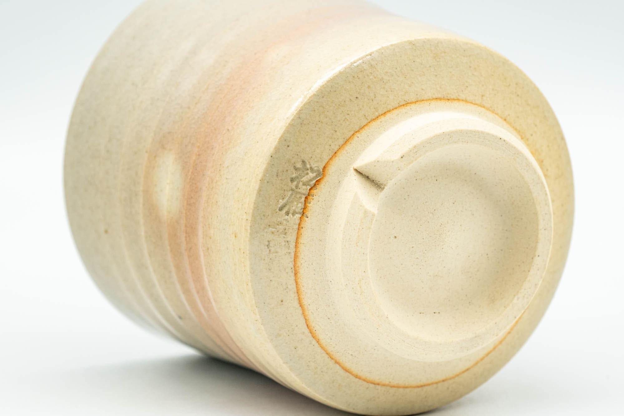 Japanese Teacup - Beige Pink Gohonte Hagi-yaki Spiraling Yunomi - 150ml