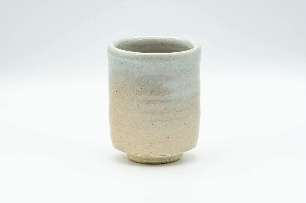 Japanese Teacup - Beige White Drip-Glazed Hagi-yaki Yunomi - 130ml