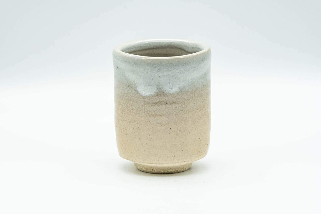 Japanese Teacup - Beige White Drip-Glazed Hagi-yaki Yunomi - 130ml