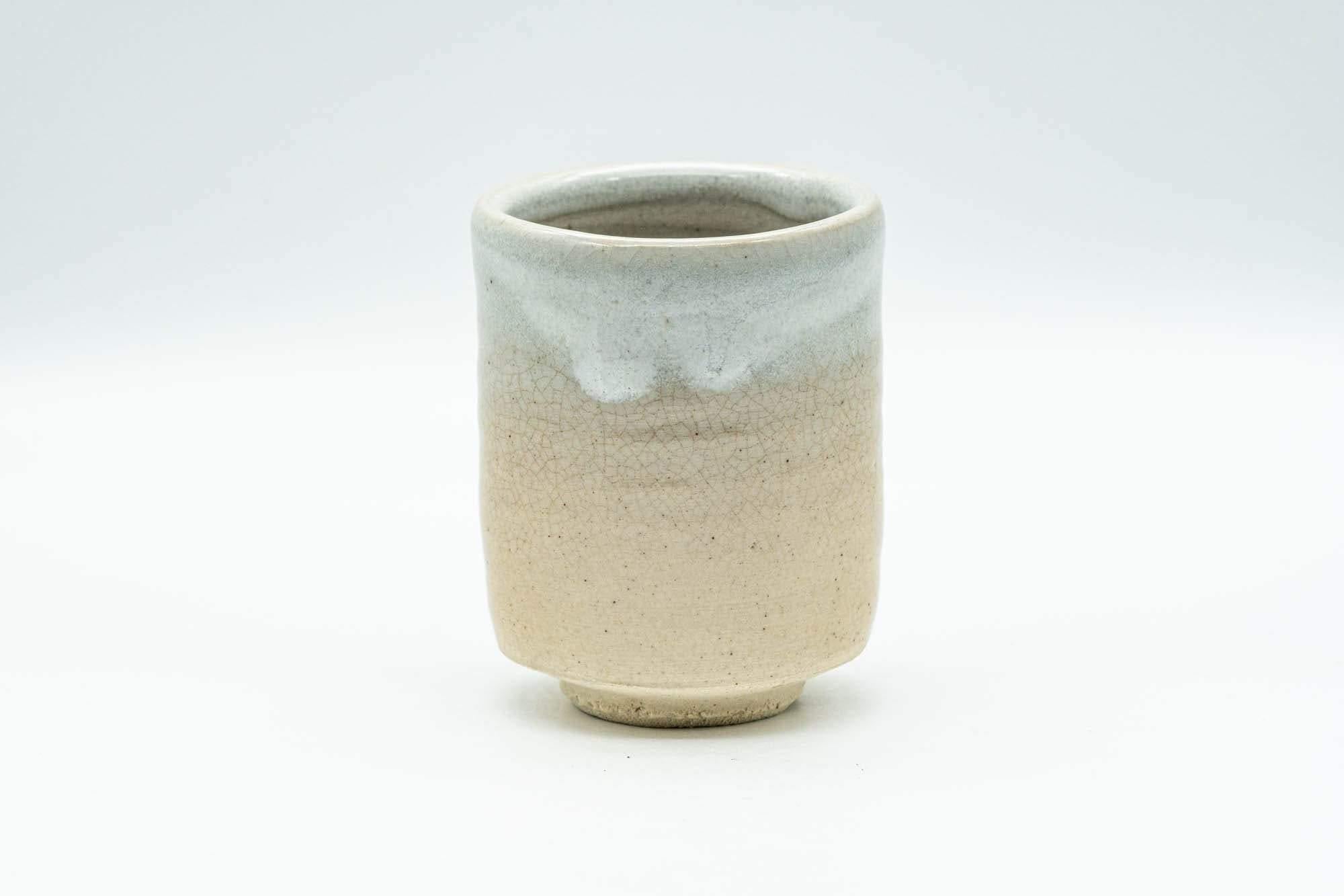 Japanese Teacup - Beige White Drip-Glazed Hagi-yaki Yunomi - 130ml