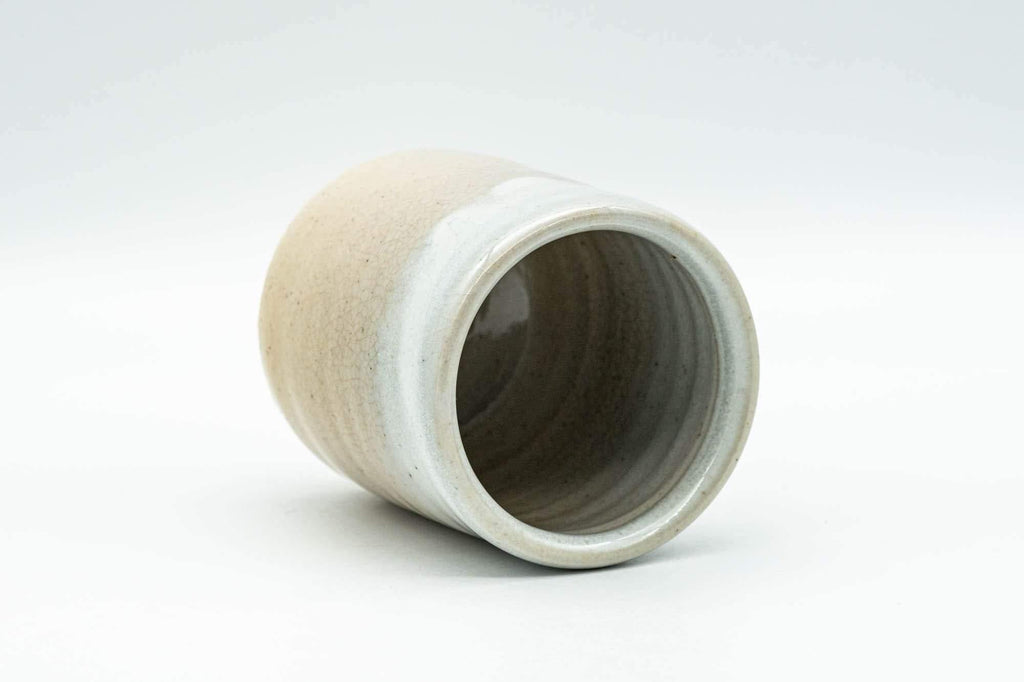 Japanese Teacup - Beige White Drip-Glazed Hagi-yaki Yunomi - 130ml