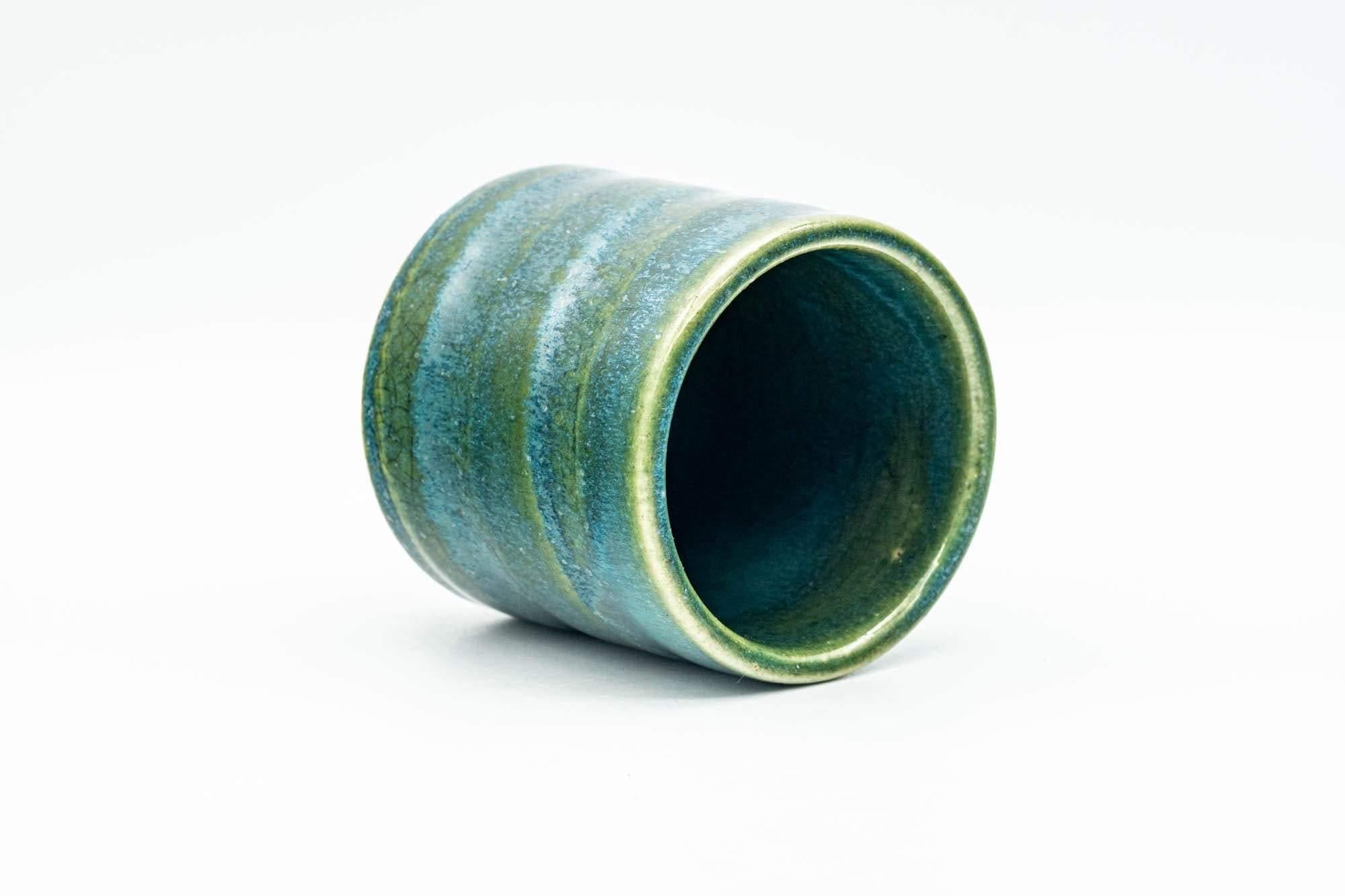 Japanese Teacup - Speckled Turquoise Green Glazed Yunomi - 140ml