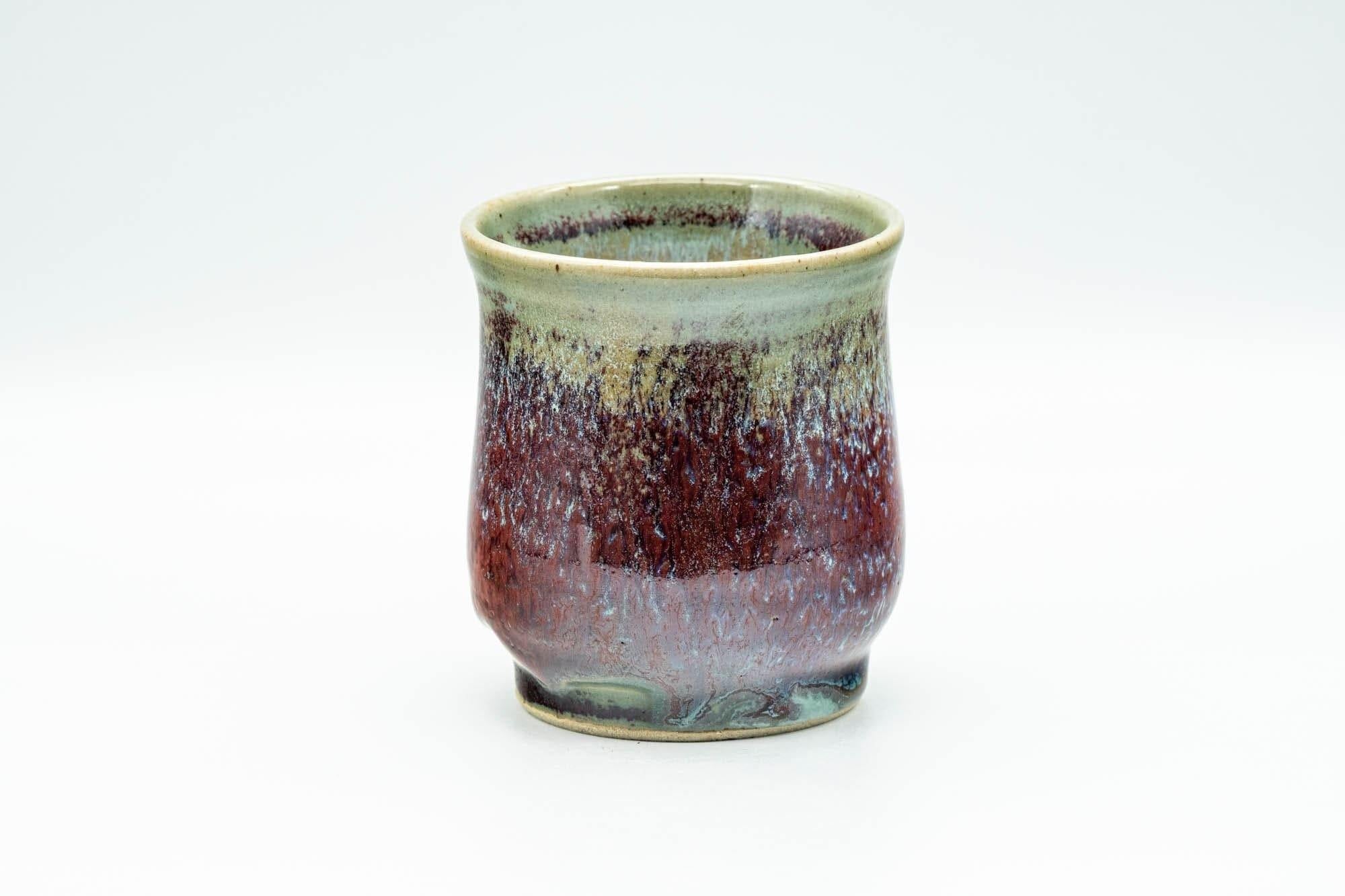 Japanese Teacup - Green and Purple Glaze Yunomi - 180ml
