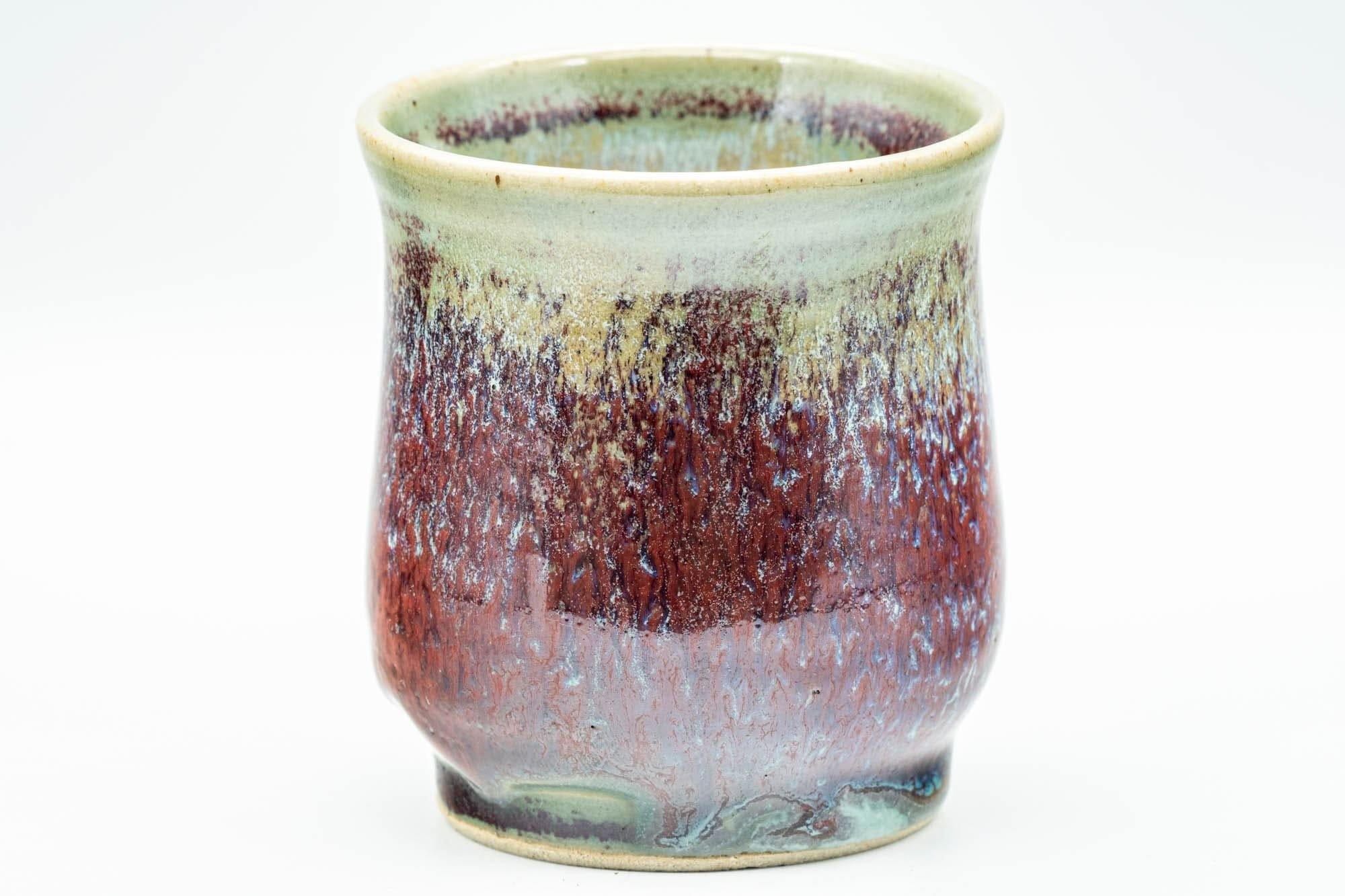 Japanese Teacup - Green and Purple Glaze Yunomi - 180ml