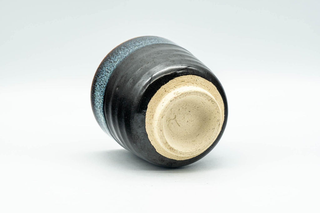 Japanese Teacup - Blue Hare's Fur Jet Black Glazed Yunomi - 170ml