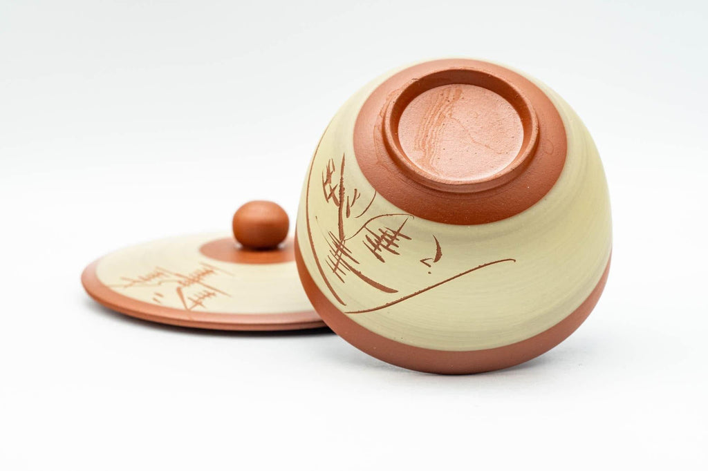 Japanese Teacup - Mountainous Tokoname-yaki Lidded Yunomi - 100ml