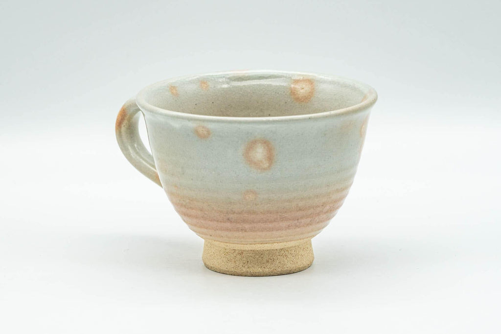 Japanese Teacup - Beige Gohonte Hagi-yaki Handled Yunomi - 140ml
