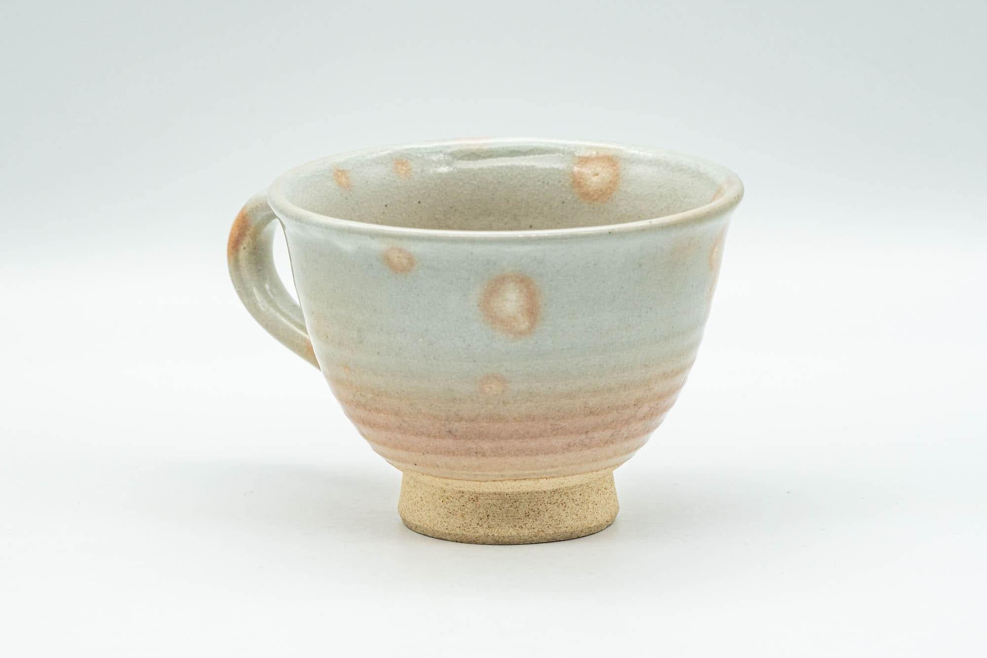 Japanese Teacup - Beige Gohonte Hagi-yaki Handled Yunomi - 140ml