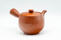 Japanese Kyusu - Bamboo Engraved Tokoname-yaki Debeso Teapot - 180ml
