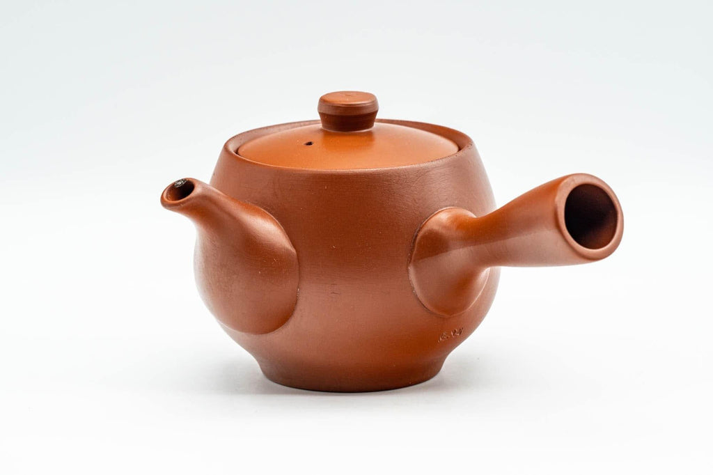 Japanese Kyusu - Bamboo Engraved Tokoname-yaki Debeso Teapot - 180ml