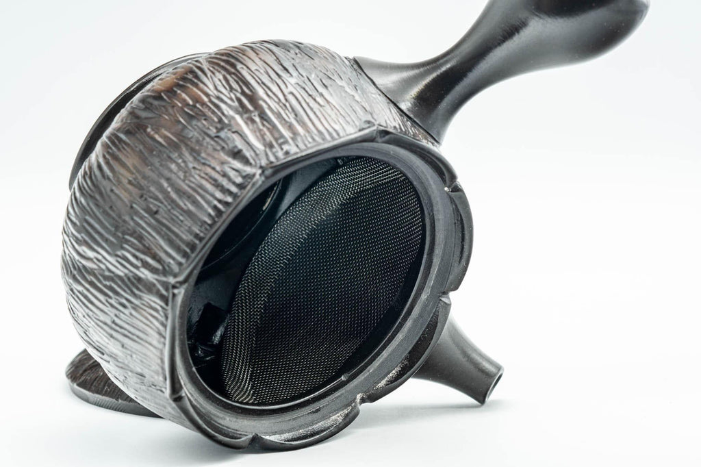 Japanese Kyusu - Textured Black Kurodei Tokoname-yaki Teapot - 250ml