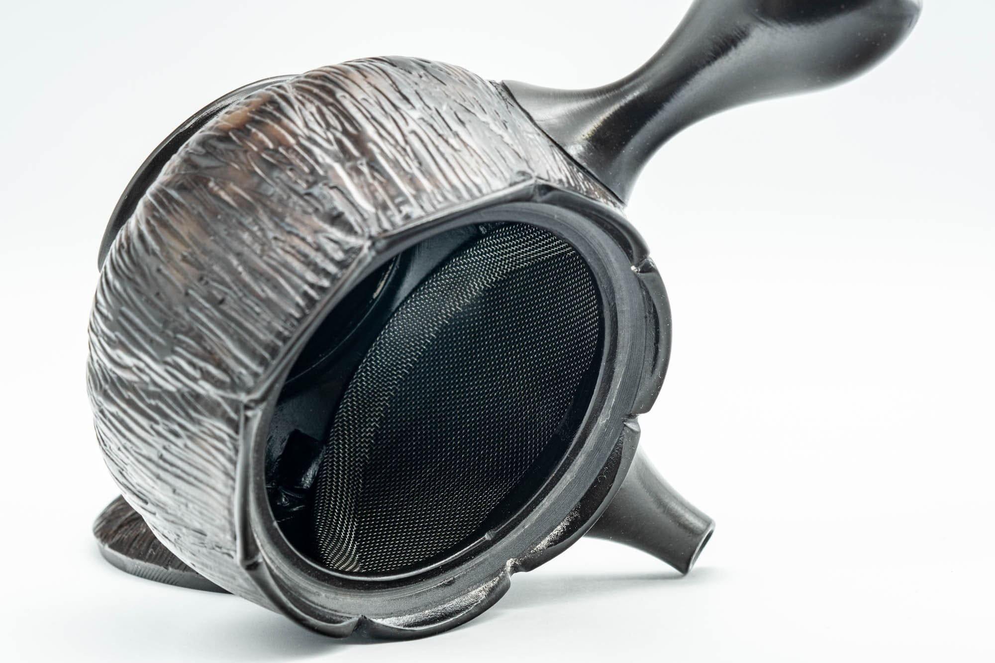 Japanese Kyusu - Textured Black Kurodei Tokoname-yaki Teapot - 250ml