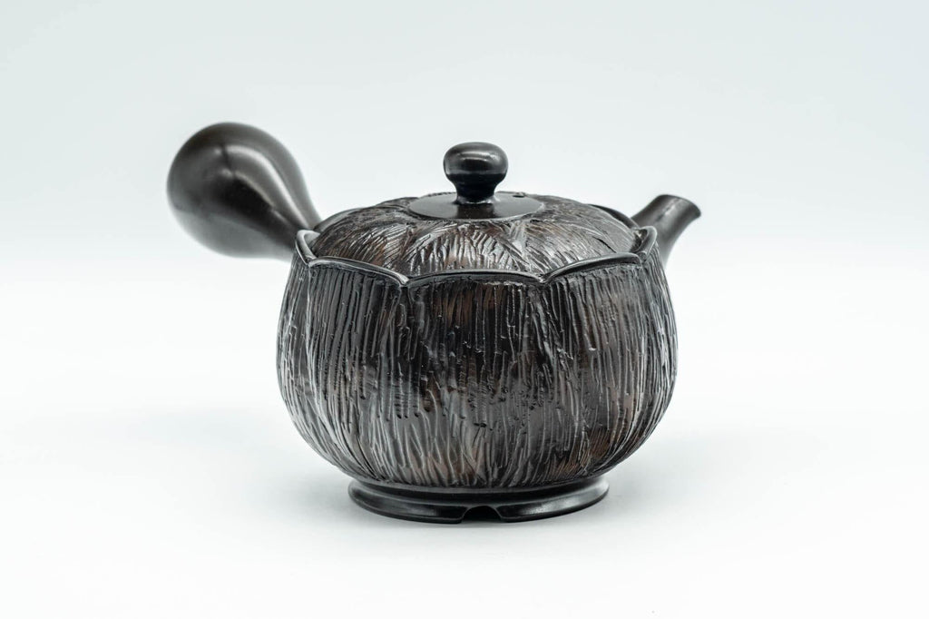 Japanese Kyusu - Textured Black Kurodei Tokoname-yaki Teapot - 250ml