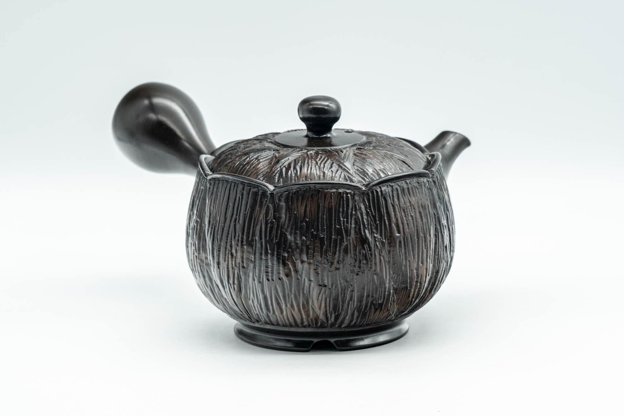 Japanese Kyusu - Textured Black Kurodei Tokoname-yaki Teapot - 250ml