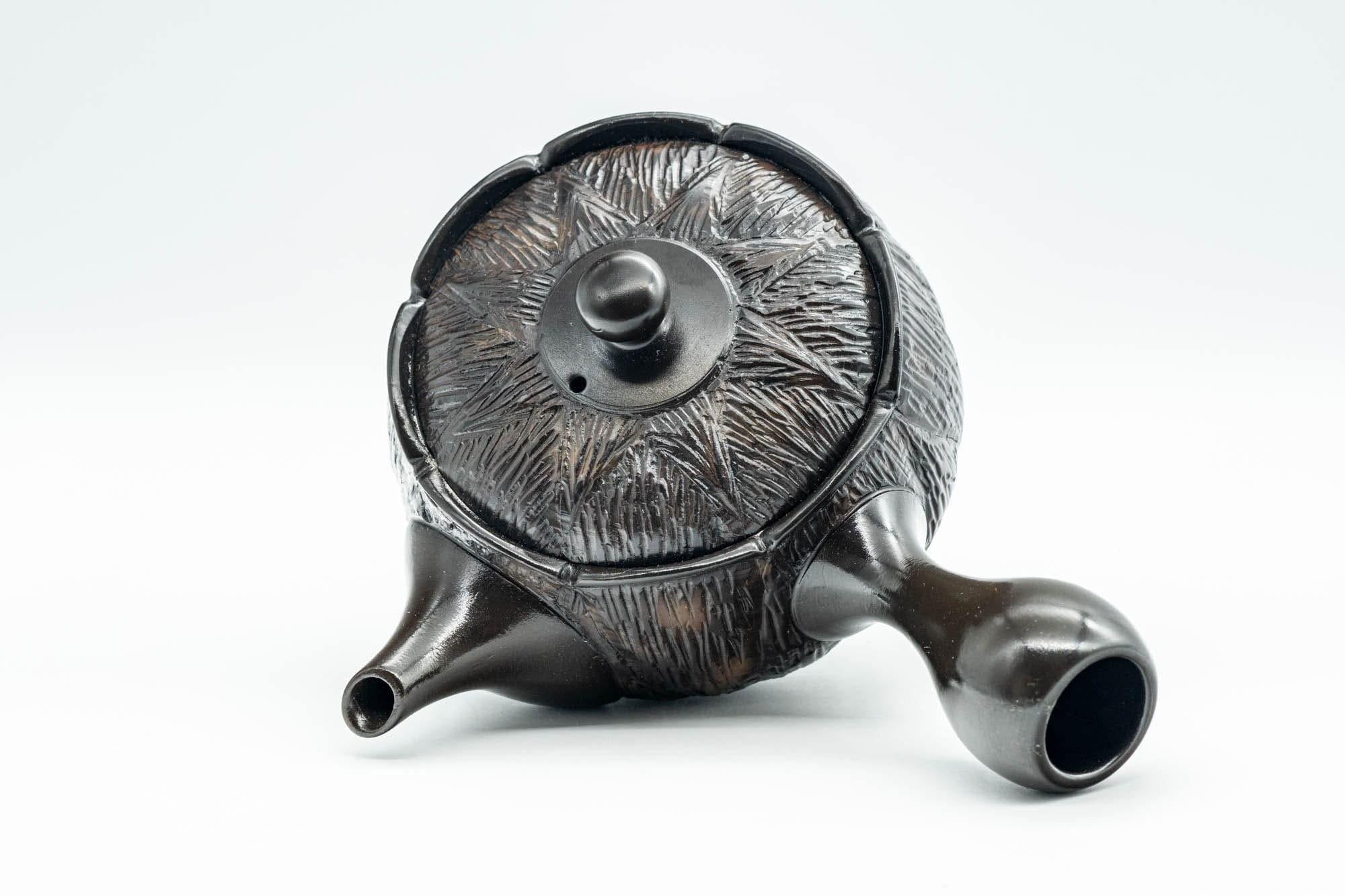 Japanese Kyusu - Textured Black Kurodei Tokoname-yaki Teapot - 250ml