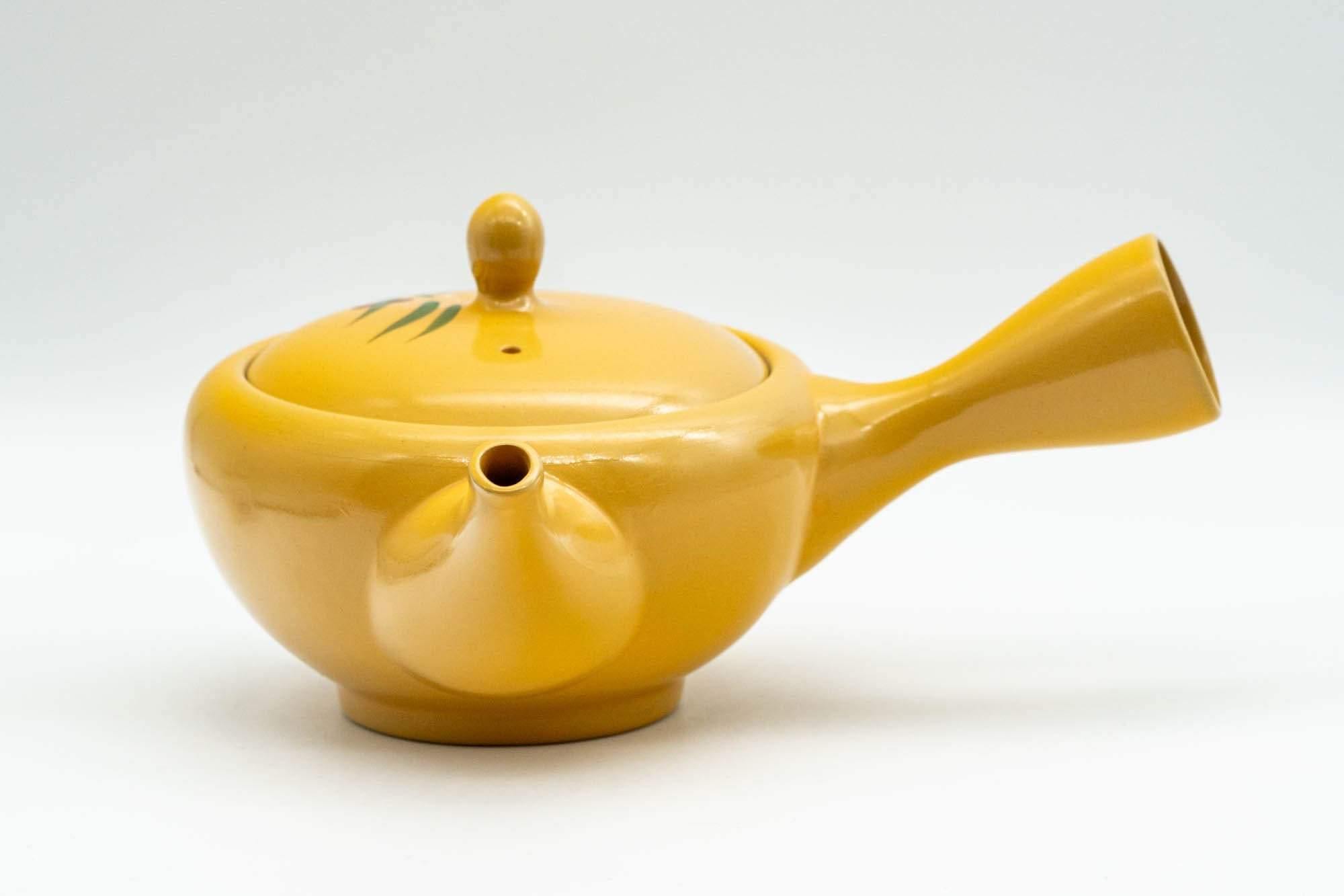 Japanese Kyusu - Floral Yellow Tokoname-yaki Teapot - 300ml