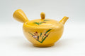 Japanese Kyusu - Floral Yellow Tokoname-yaki Teapot - 300ml