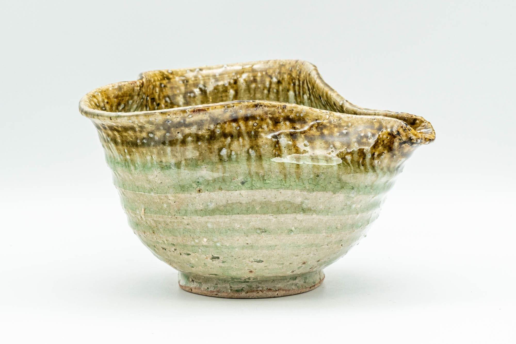 Japanese Katakuchi - Beige Green Crazed Glazed Tea Pouring Bowl - 400ml