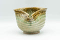 Japanese Katakuchi - Beige Green Crazed Glazed Tea Pouring Bowl - 400ml