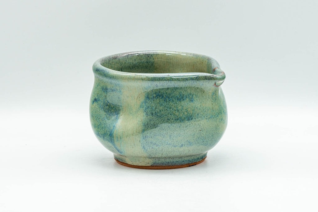 Japanese Tea Set - Green Glazed Dobin Do-ake Teapot with Katakuchi Water Cooler and 2 Yunomi Teacups