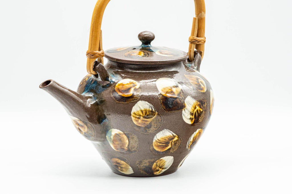 Japanese Tea Set - Brown Dobin Do-ake Teapot with 3 Yunomi Teacups