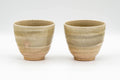 Japanese Teacups - Pair of Large Green Yunomi - 180ml
