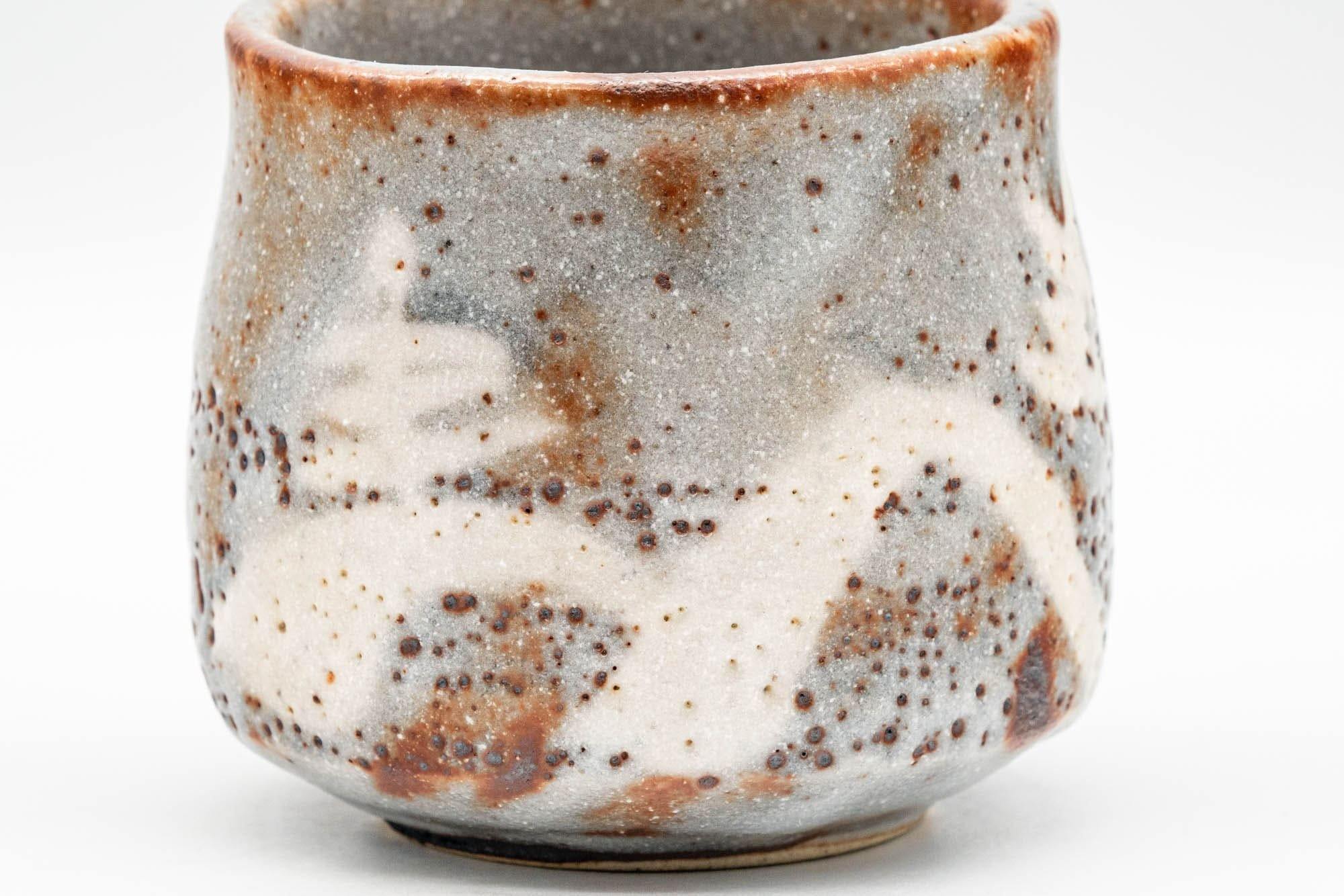 Japanese Teacup - Blue White Shino Glazed Yunomi - 160ml