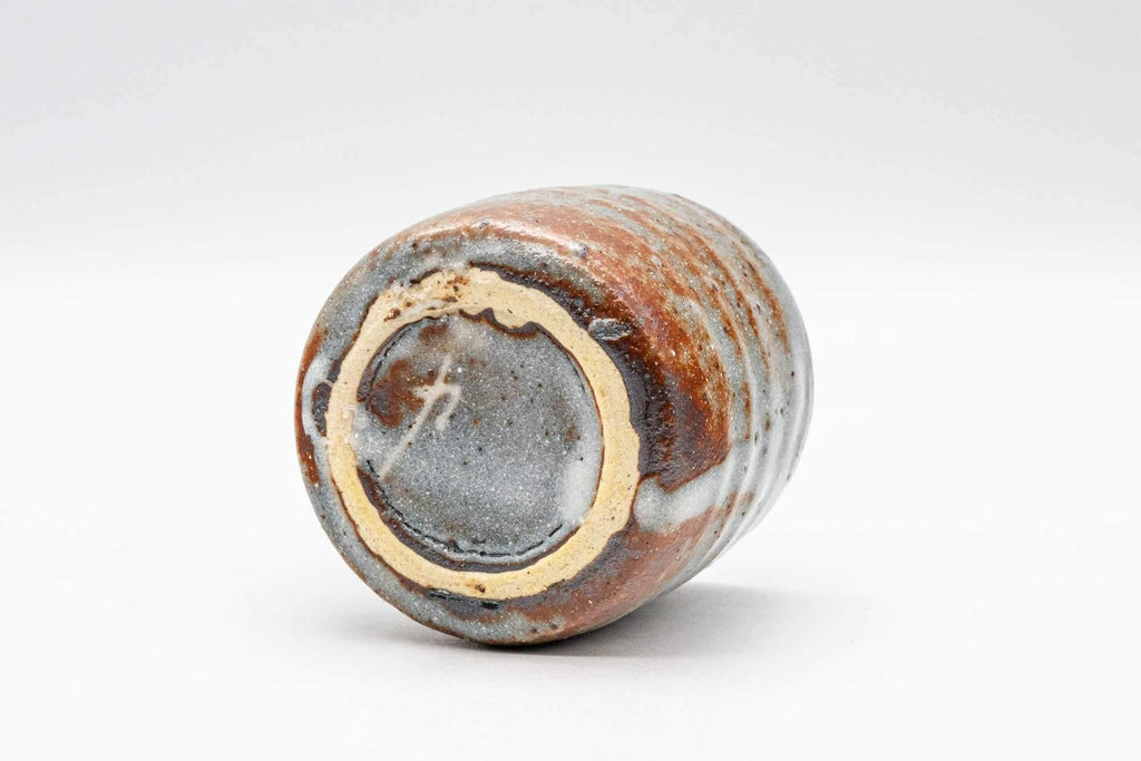 Japanese Teacup - Blue Orange Shino Glazed Yunomi - 100ml