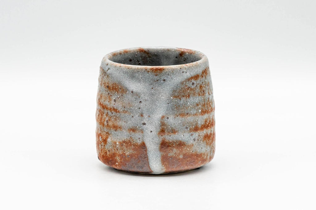 Japanese Teacup - Blue Orange Shino Glazed Yunomi - 100ml