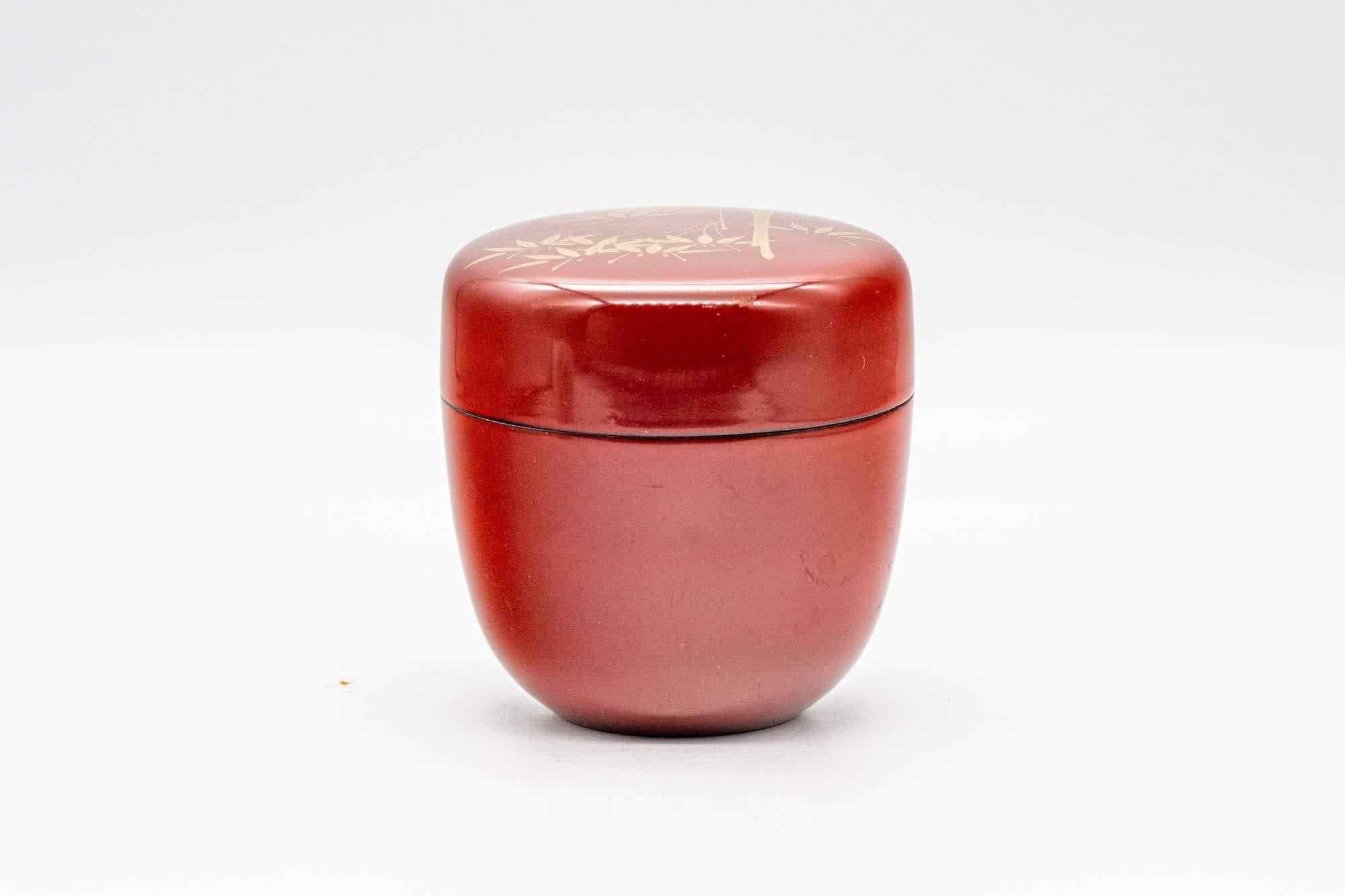 Japanese Natsume - Bamboo Red Lacquer Matcha Tea Caddy - 100ml