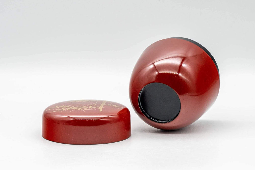 Japanese Natsume - Bamboo Red Lacquer Matcha Tea Caddy - 100ml