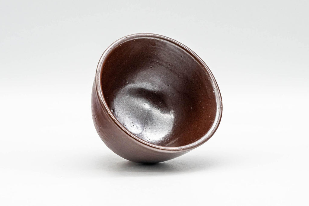 Japanese Teacup - Burgundy Red Glazed Yunomi - 80ml