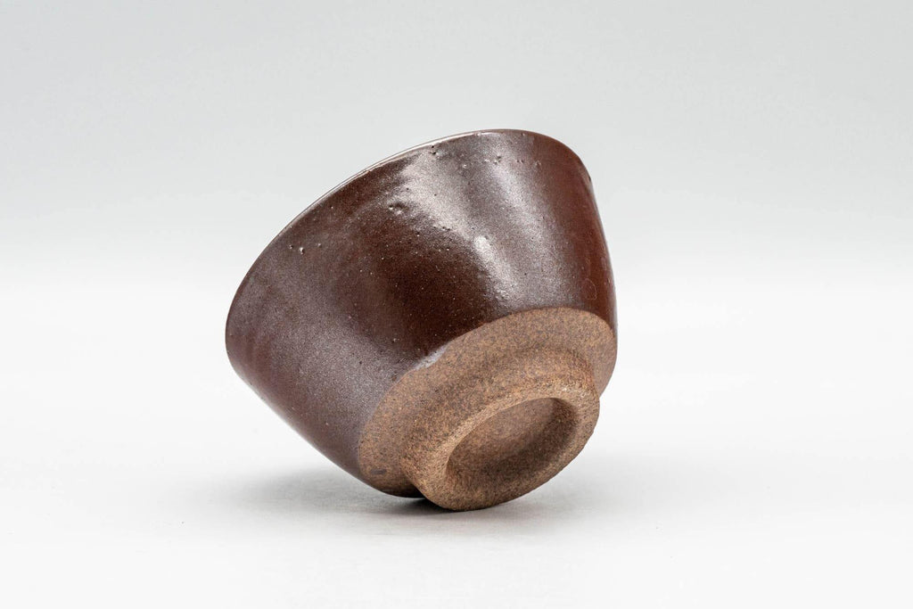 Japanese Teacup - Burgundy Red Glazed Yunomi - 80ml