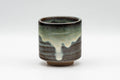 Japanese Teacup - Green Hare's Fur Drip-Glazed Yunomi - 110ml